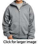 Port & Company Youth Full Zip Hooded Sweatshirt