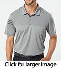 Adidas Heathered 3 Stripes Colorblocked Polo