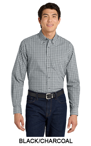 Port Authority&reg; Long Sleeve Gingham Easy Care Shirt